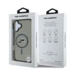 Karl Lagerfeld IML K&CH Heads Metal Frame MagSafe Black Kryt iPhone 16
