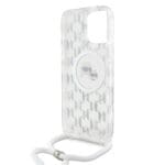 Karl Lagerfeld IML Monogram Crossbody K&CH Heads MagSafe Transparent Kryt iPhone 16 Pro Max