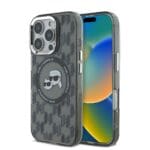 Karl Lagerfeld IML Monogram K&CH Heads MagSafe Black Kryt iPhone 16 Pro