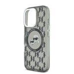 Karl Lagerfeld IML Monogram K&CH Heads MagSafe Black Kryt iPhone 16 Pro
