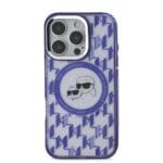 Karl Lagerfeld IML Monogram K&CH Heads MagSafe Purple Kryt iPhone 16 Pro Max