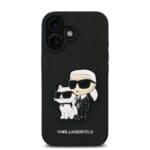 Karl Lagerfeld PU Saffiano Karl and Choupette Black Kryt iPhone 16