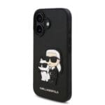 Karl Lagerfeld PU Saffiano Karl and Choupette Black Kryt iPhone 16
