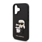 Karl Lagerfeld PU Saffiano Karl and Choupette Black Kryt iPhone 16