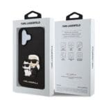 Karl Lagerfeld PU Saffiano Karl and Choupette Black Kryt iPhone 16