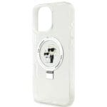 Karl Lagerfeld Ringstand Karl and Choupette MagSafe White Kryt iPhone 16 Pro Max