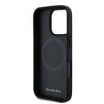 Mercedes Leather Blue Stripe MagSafe Black Kryt iPhone 16 Pro