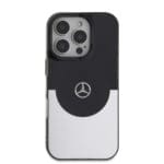 Mercedes PC/TPU Double Layer MagSafe Black/Silver Kryt iPhone 16 Pro
