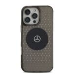 Mercedes PC/TPU Star Pattern MagSafe Black Kryt iPhone 16 Pro Max