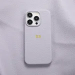 BHcase Leather Monogram Purplish Kryt iPhone 13