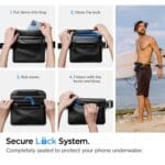 Spigen A621 Universal Waterproof Case & Waist Bag Black