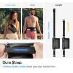 Spigen A621 Universal Waterproof Case & Waist Bag Black