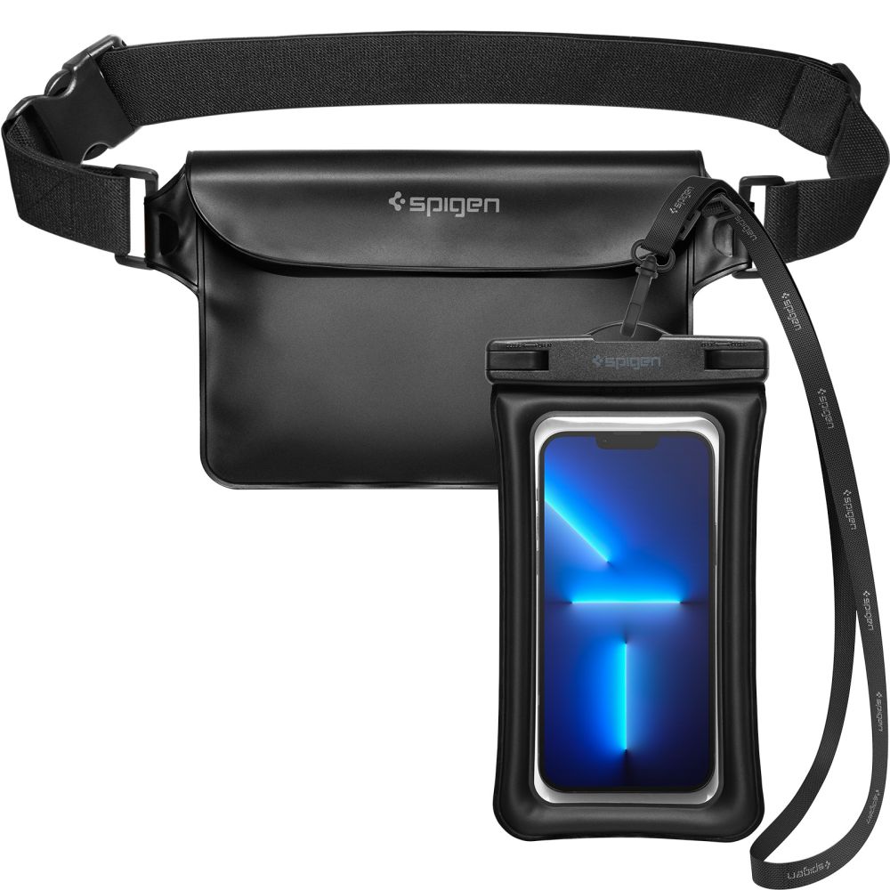 Spigen A621 Universal Waterproof Case & Waist Bag Black