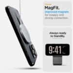 Spigen Ultra Hybrid ”T” Mag MagSafe Frost Black Kryt iPhone 16 Pro Max