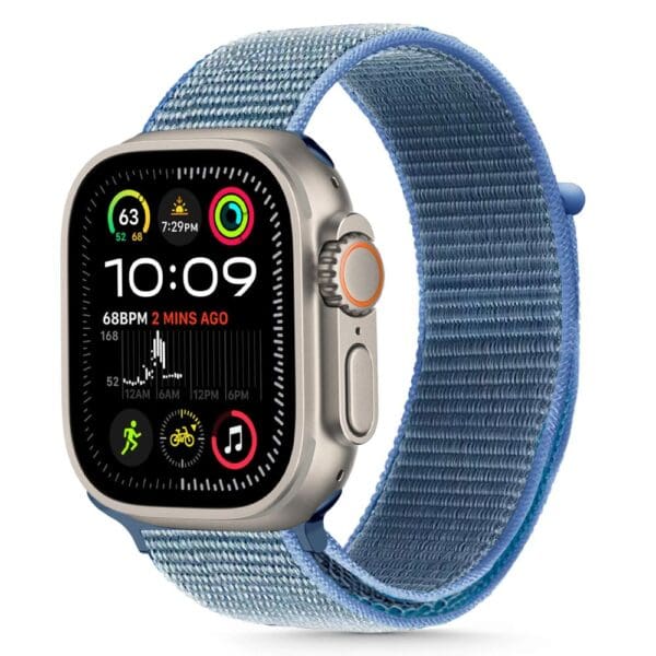 Tech-Protect Nylon Apple Watch 6 / 7 / 8 / 9 / 10 / Se / Ultra 1 / 2 (44 / 45 / 46 / 49 mm) Baby Blue