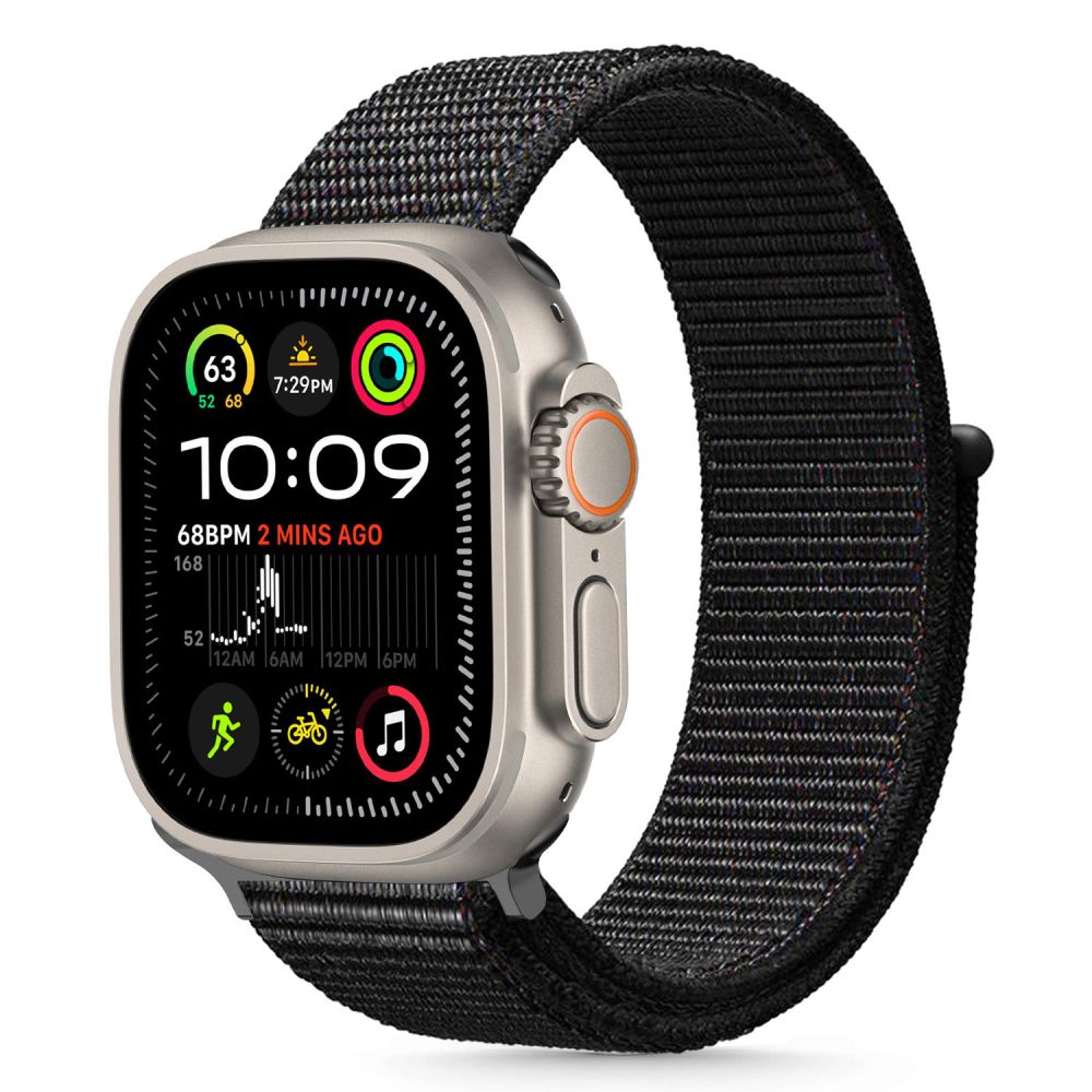 Tech-Protect Nylon Apple Watch 6 / 7 / 8 / 9 / 10 / Se / Ultra 1 / 2 (44 / 45 / 46 / 49 mm) Black