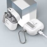 Tech-Protect Slim Hook White Kryt AirPods 4