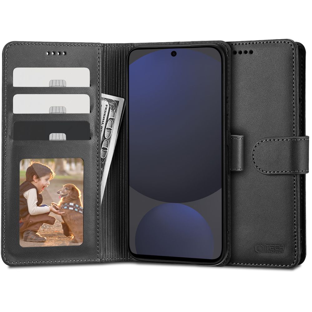 Tech-Protect Wallet Fe Black Kryt Samsung Galaxy S24