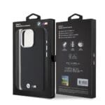 BMW M PU Kevlar Metal Logo Black Kryt iPhone 16 Pro