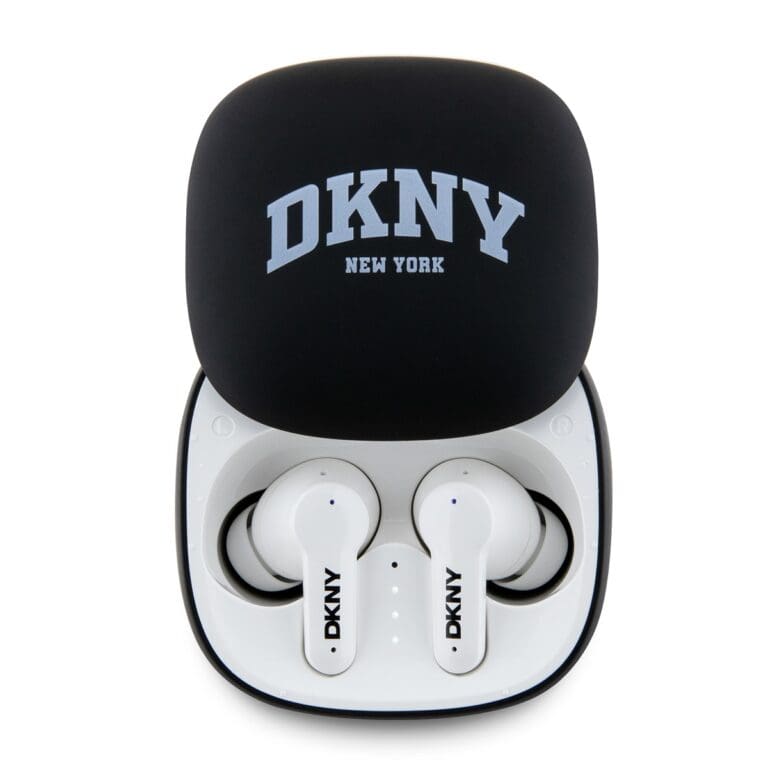 DKNY 3D Rubber Matte Finish TWS Wireless Headphones Black