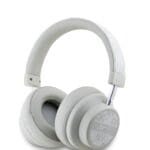 DKNY PU Leather Checkered Pattern Wireless Headphones Pearl