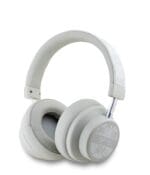 DKNY PU Leather Checkered Pattern Wireless Headphones Pearl