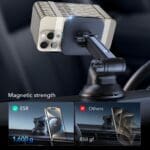 ESR Halolock Magnetic MagSafe Dashboard Car Mount Wireless Charger Qi2 15W Black