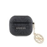 Guess 4G Script PC/PU Charm Black Kryt AirPods 3
