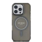 Guess IML Glitter Ring MagSafe Black Kryt iPhone 16 Pro