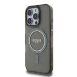 Guess IML Glitter Ring MagSafe Black Kryt iPhone 16 Pro Max