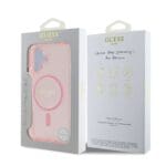Guess IML Glitter Ring MagSafe Pink Kryt iPhone 16