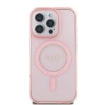 Guess IML Glitter Ring MagSafe Pink Kryt iPhone 16 Pro