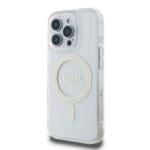 Guess IML Glitter Ring MagSafe Transparent Kryt iPhone 16 Pro Max