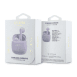 Guess Printed Classic Logo TWS Wireless Headphones Purple