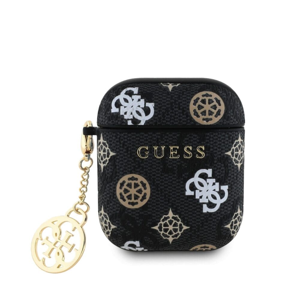 Guess PU 4G Peony Charm Black Kryt AirPods Pro/Pro 2