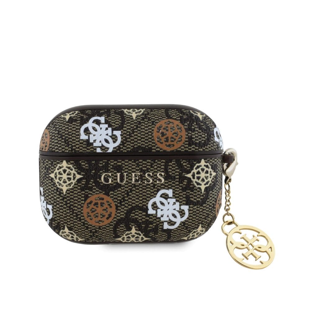 Guess PU 4G Peony Charm Brown Kryt AirPods Pro