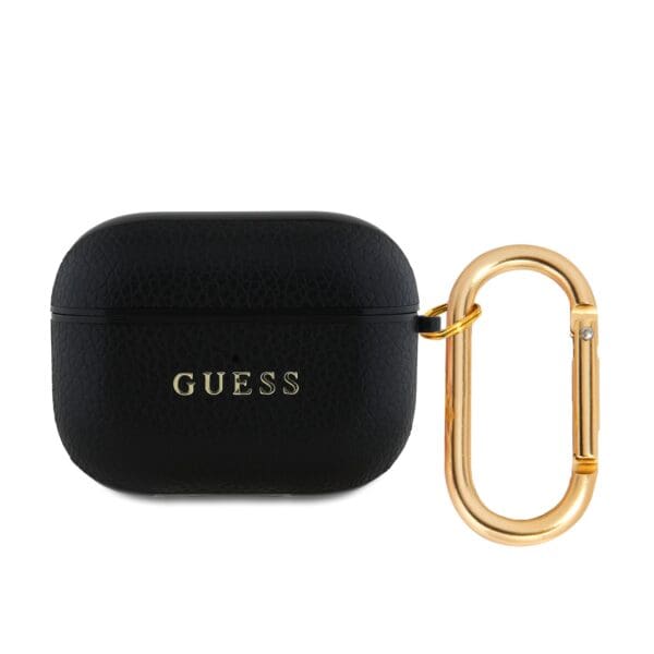 Guess PU Grained Classic Logo Black Kryt AirPods 3