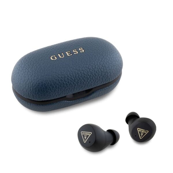 Guess PU Grained ENC TWS Wireless Headphones Blue