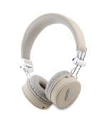 Guess PU Grained Triangle Logo ENC Wireless Headphones Beige