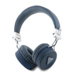 Guess PU Grained Triangle Logo ENC Wireless Headphones Blue