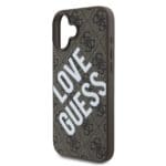 Guess PU Leather 4G Big Love Logo MagSafe Brown Kryt iPhone 16