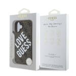 Guess PU Leather 4G Big Love Logo MagSafe Brown Kryt iPhone 16