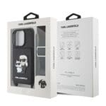 Karl Lagerfeld Saffiano Crossbody Karl and Choupette Black Kryt iPhone 16 Pro