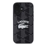 Lacoste Blend Monogram MagSafe Black Kryt iPhone 16