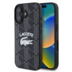 Lacoste Blend Monogram MagSafe Black Kryt iPhone 16