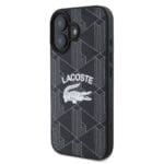 Lacoste Blend Monogram MagSafe Black Kryt iPhone 16