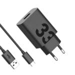 Motorola TurboPower Travel Charger USB-A 33W USB-C Cable Black