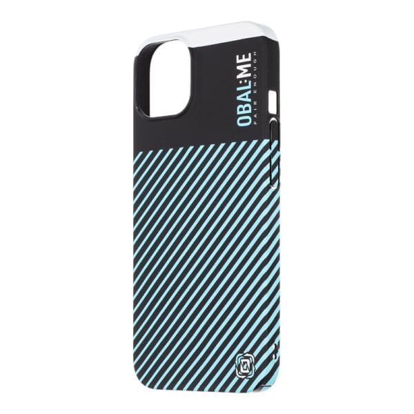 OBAL:ME Flossy Stripes Apple Black/Sky Blue Kryt iPhone 13