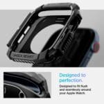 Spigen Rugged Armor Apple Watch 10 (46 mm) Matte Black