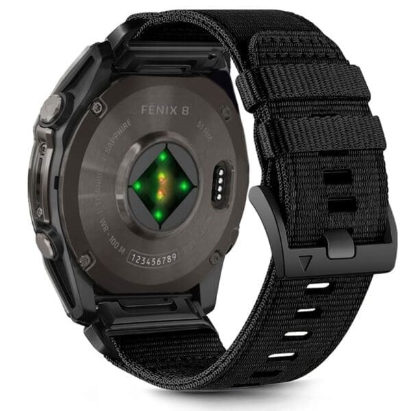 Tech-Protect Nylon Classic Garmin Fenix 5 / 6 / 6 Pro / 7 / 8 (47 mm) / E Black